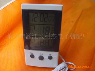 电子温湿度计-室内外温湿度表-带切换时钟与闹钟
