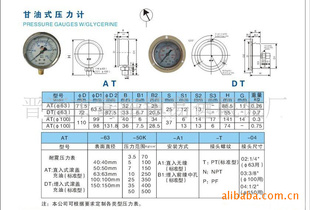 供应甘油式压力计 山东  广东 福建  江西  浙江