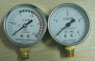 上海兴立乙炔压力表0-0.25、0-4