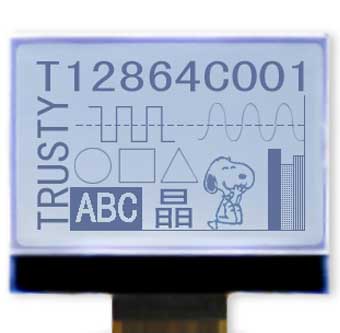 1.5寸单色LCD液晶显示屏12864图形点阵