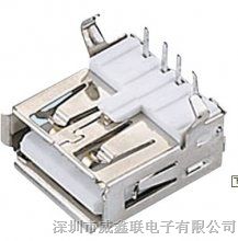供应USB-A型母座（90°弯脚）