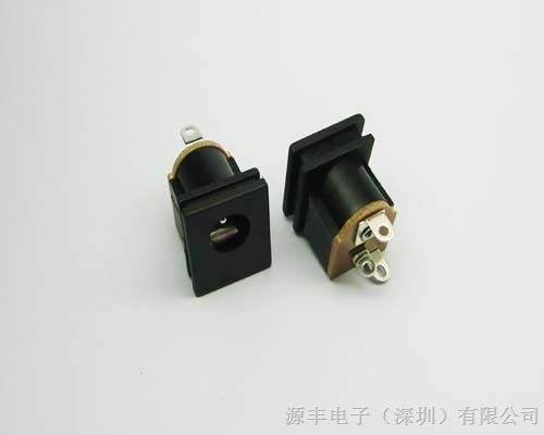 厂家供应高品质低价格环保料DC-207插座/180度直脚DC电源插座