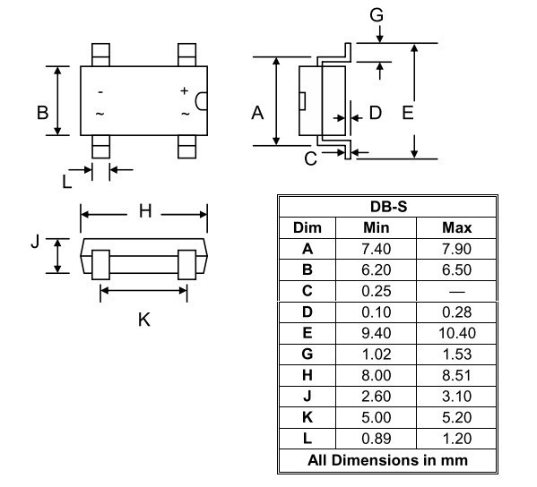 供应贴片整流桥df04s