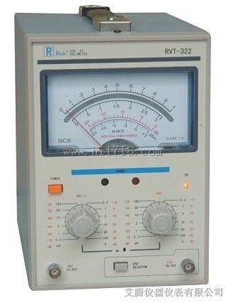 REK美瑞克商标RVT322双频道交流毫伏表 300UV-100V