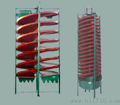 厂家批发玻璃钢螺旋溜槽，重选分级江西石城螺旋溜槽