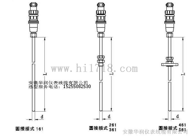 圆接插式铠装热电偶WRMK-561/WRMK2-561