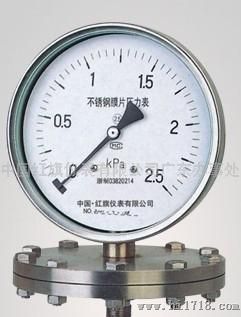 YPF-100/150BF不锈钢法兰膜片压力表