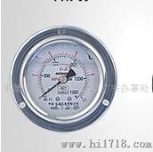YTN-60/100/150轴向带边耐震压力表/红旗耐震压力表