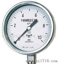 红旗仪表上海销售公司 YE-100B不锈钢膜盒压力表