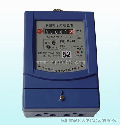 DDS256单相电子式电能表(RS485/红外接口) 