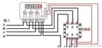 三相四线直接式卡式电表外接磁力脱扣器接线图