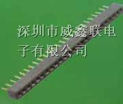 供应1.27mm单双排排母180°，单槽侧插板对板连接器