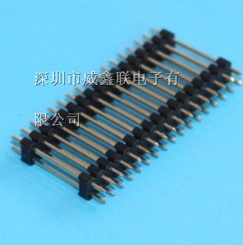 厂家直销排针2.54mm双排双塑180°，可视电话用排针