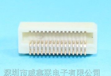 0.5mm单槽侧插板对板连接器母座