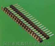 供应 2.00mm单排针,单排双塑,180度,H=1.0/1.5/2.0mm
