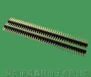 供应2.00mm双排针,双排双塑,180度,H=1.0/1.5/2.0mm