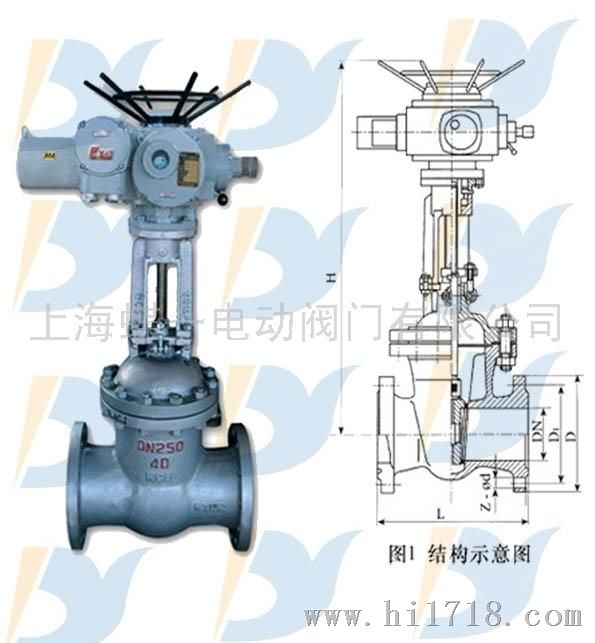 上海蝶一MZ941H-64CMZ941H矿用电动闸阀，煤矿阀