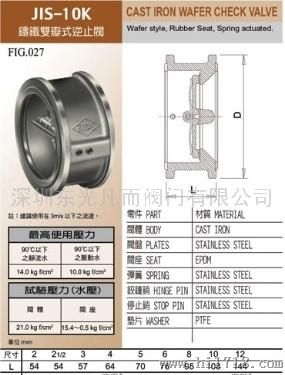 FIG.027 对夹式止回阀｜台湾东光止回阀｜东光阀门