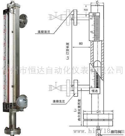 液位计 UDZ-3基型电远传磁浮子液位计/B本安防爆型1