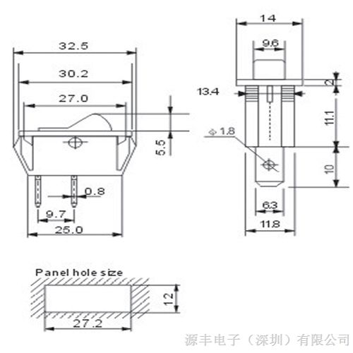 供应翘板开关,船形开关,14*30