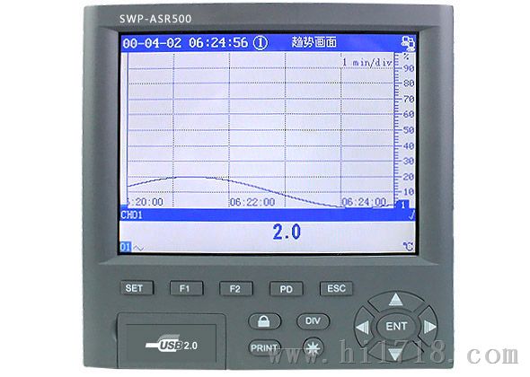 SWP-ASR500蓝屏无纸记录仪