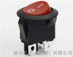 2P2T双极带灯四脚圆形船型翘板开关