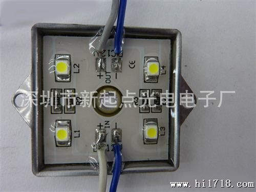 LED四灯白光贴片模组，LED方形单色4灯贴片水模组