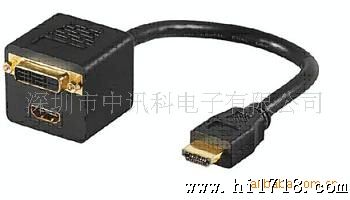供应DVI TO HDMI 双胞胎连接线