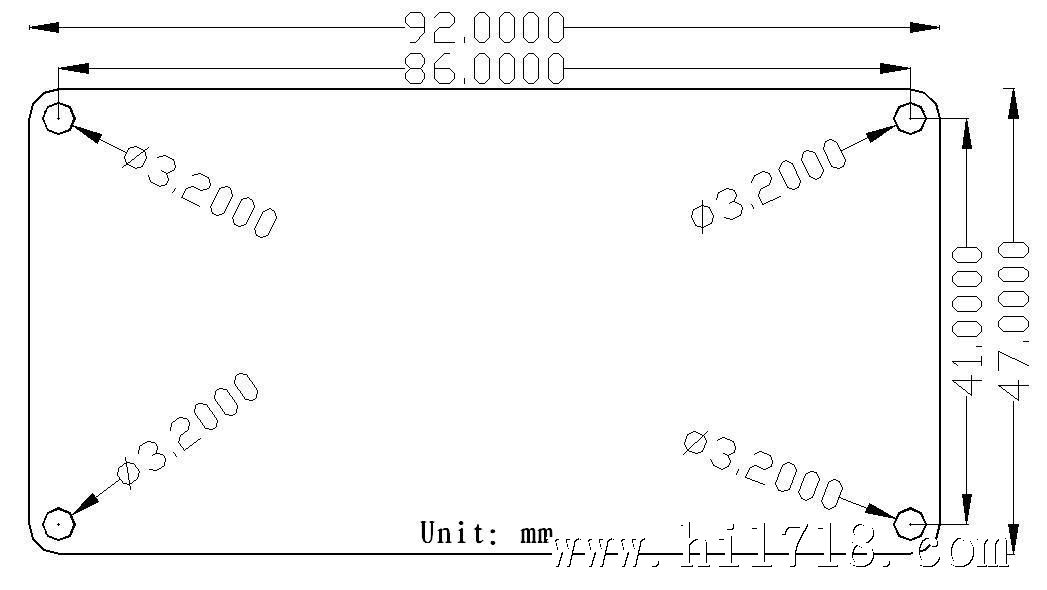 尺寸图D-20祼板