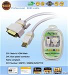 HDMI to DVI 24+1 M CABLE, HDMI 转 DVI高清线