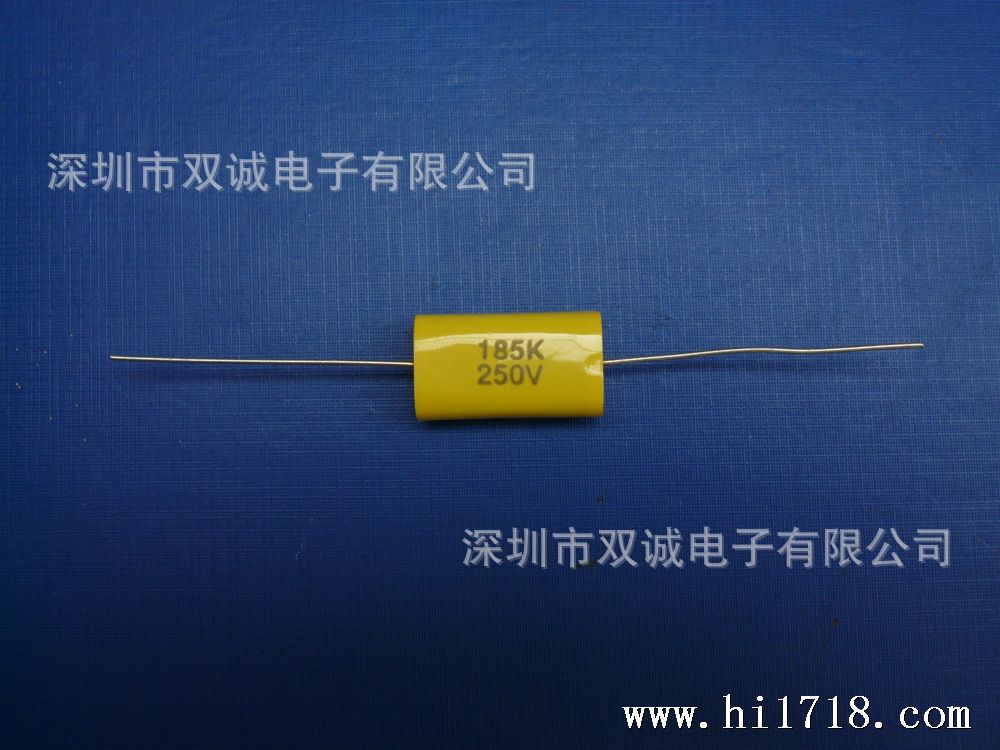 CBB20金属化聚丙烯膜轴向电容器 185K-250V