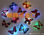 2013新品 蝴蝶吸盘七彩小夜灯 LED灯 自动变色灯 家居酒店礼品