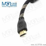 HDMI双磁环带网连接线 高清1080电脑电视数据线 传输线5米