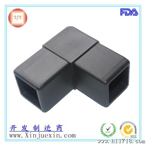 模具注塑 塑料直角管接 方形28mm管接双通接头
