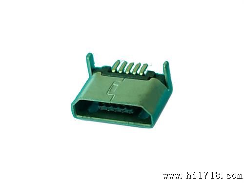 供应MICRO U 5P母座板端插板/DIP 7.2 长针长脚