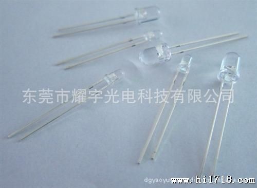 亮正白LED发光二管 白光直插led灯珠 插件灯珠