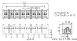 供应美规式7.62/8.25/9.5/10.0间距黑色大电流端子