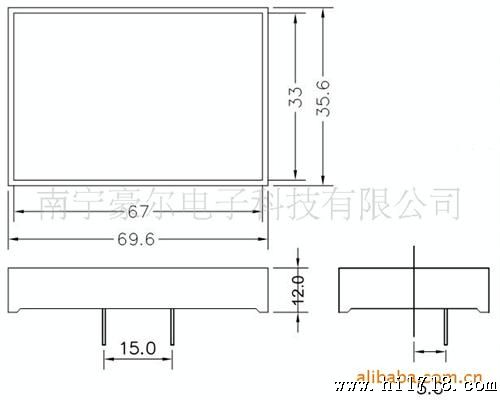 供应LED方形平面管发光块/35*70mm/红黄绿