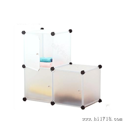 三格组合式简易衣柜/宜家衣架/置物架/储物架 免工具安装