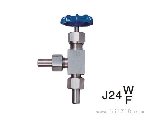 供应J24W/H外螺纹角式针型阀 不锈钢直角式对焊截止阀
