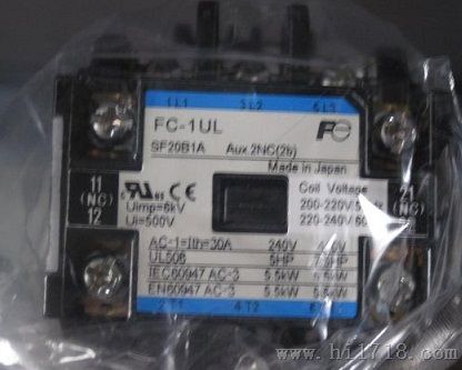 富士变频器配件-富士变频器专用接触器：FC-1UL
