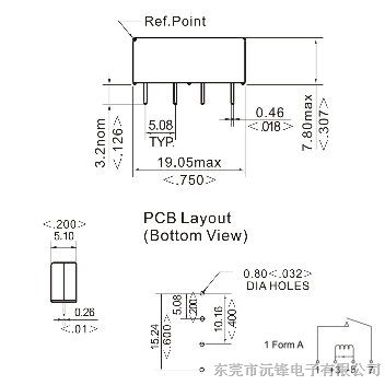 干簧继电器 舌簧继电器 SIP-1A05