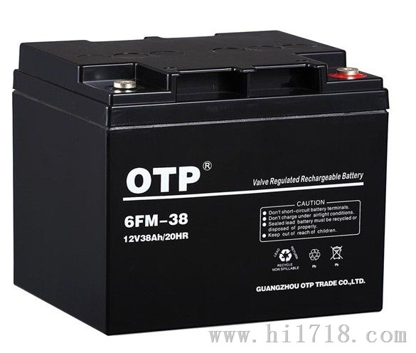 6FM-38 12V,38AH/20HR欧托匹OTP阀控式铅酸蓄电池