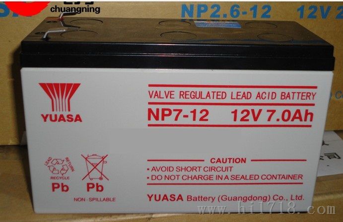 NP7-12 12V 7AH汤浅YAUSA蓄电池阀控式铅酸免维护蓄电池