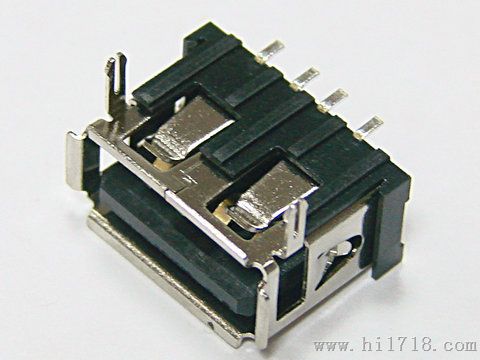USB母座AF 双层180度短体10.5(带插脚)-1
