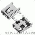 厂家USB MINI-USB插座5P 180度 直脚直插
