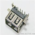 电源USB接口 AF180度直插沉板贴片耐高温高端接口 平口/卷口