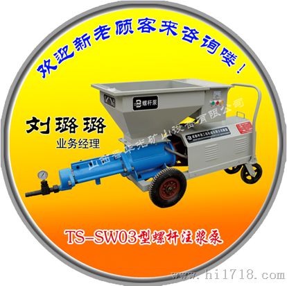 优质陕西TS-SW03卧式螺杆注浆泵 水泥灌浆泵