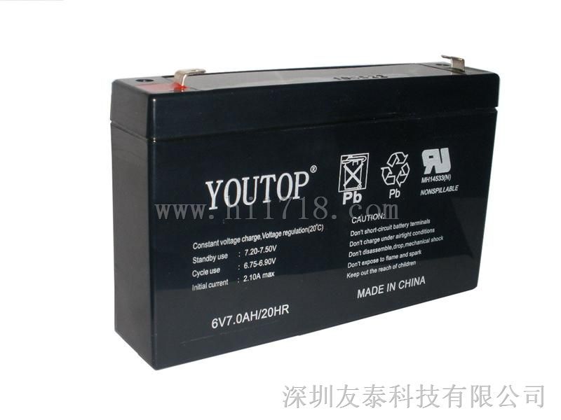 YOUTOP友泰蓄电池6V4AH