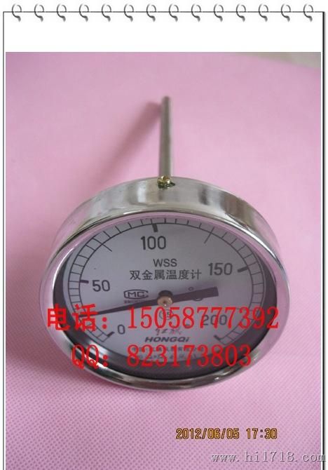 中国红旗 WSS-301双金属温度计 WSS系列 60表盘 0-300 厂家直销